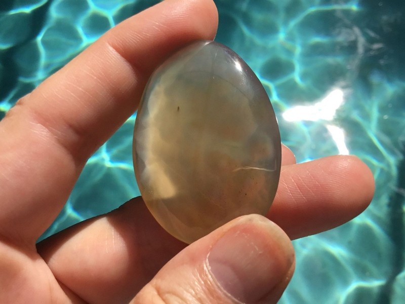 Botryoidal Agate Translucent Large Double Sided Oval Teardrop 45×32 MM Cabochon