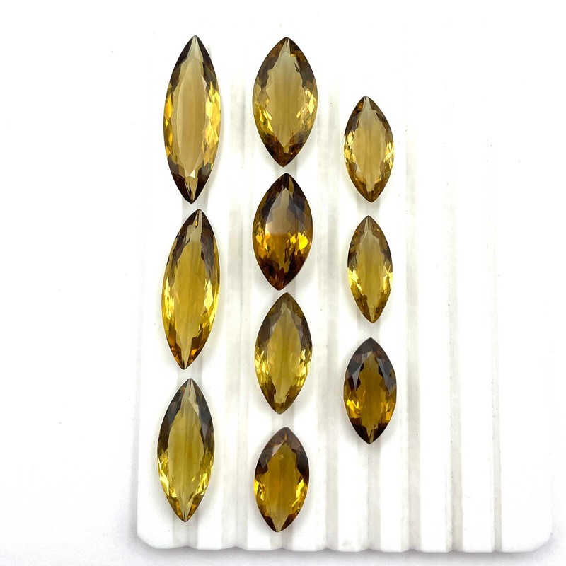 Natural Champagne Quartz Marquise Cut Gemstone Lot 10 Pcs 8.50*20-11*33 MM 92 CT