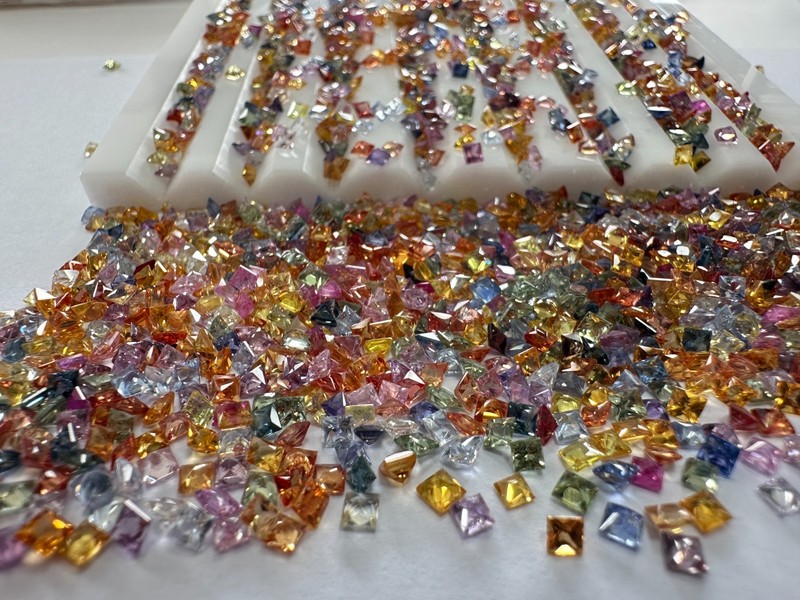 Natural Multi Sapphire | Multicolor | 2.5mm | South Africa | Square Princess Cut