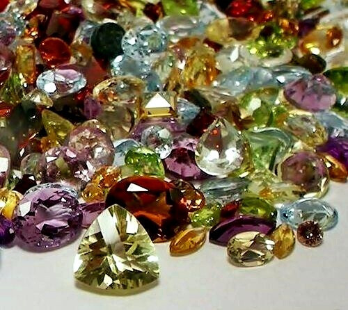 100+ CT MIX LOT LOOSE FACETED NATURAL GEMSTONES MIXED GEMS WHOLESALE LOOSE GEM gallery