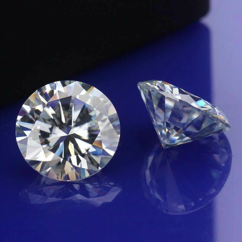 CERTIFIED MOISSANITE LOOSE STONE – WHITE ROUND CUT D COLOUR – SIZES 3 TO 13 MM