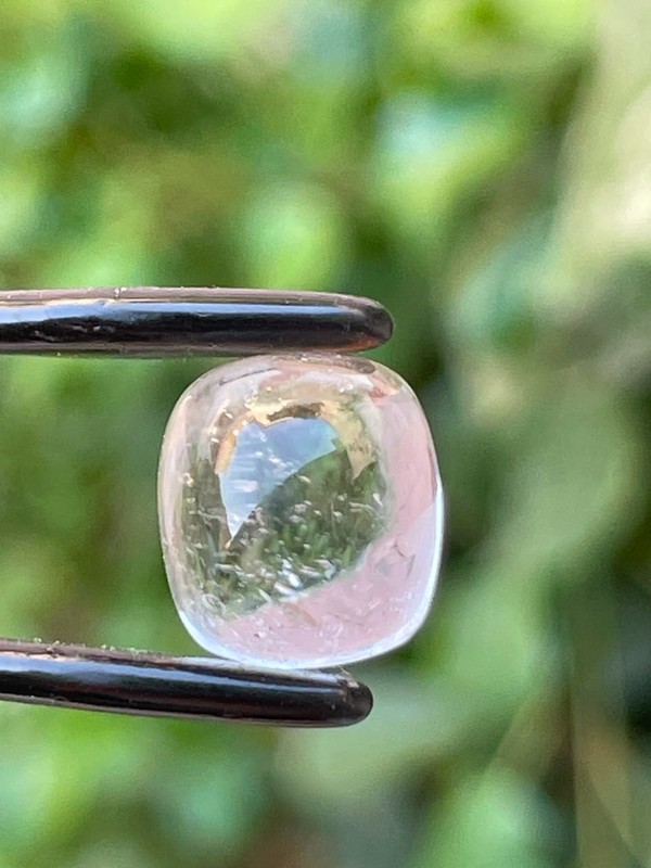 8ct natural clear quartz cabochon crystal gemstone w inclusion loose PAKISTAN