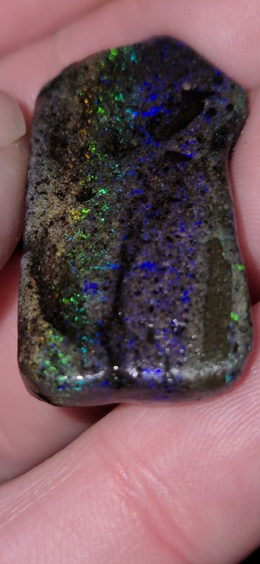Andamooka Rainbow Matrix, Australian Opal. Treated Matrix Opal. Gorgeous Color gallery
