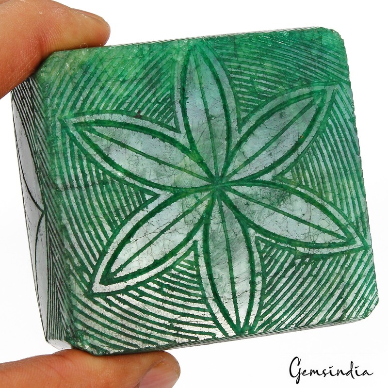 3020 Ct Natural Brazilian Green Emerald Octagon Cut Carving Masterpiece Huge Gem gallery