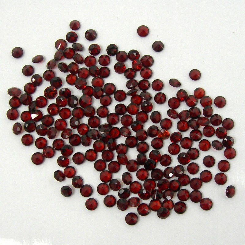 Natural 3.00mm Round Dark Red Garnet Loose Gemstone, 0.60 carat, Qty 6