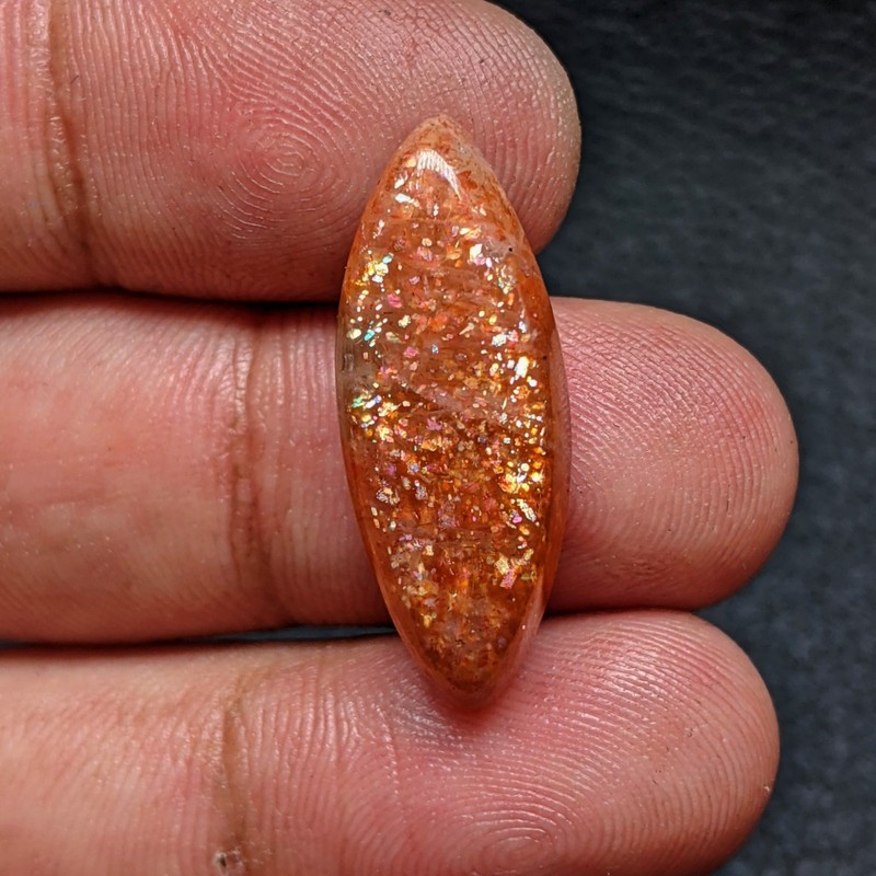 Natural Sunstone Cabochon Marquise Shape Loose Gemstone 25x8mm