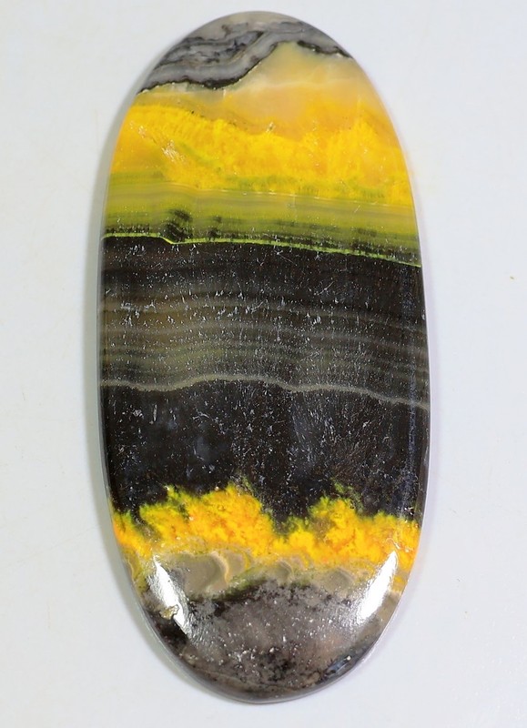 85 CT 4X29X64 mm NATURAL BUMBLE BEE JASPER OVAL CABOCHON JEWELRY GEMSTONE DC-30