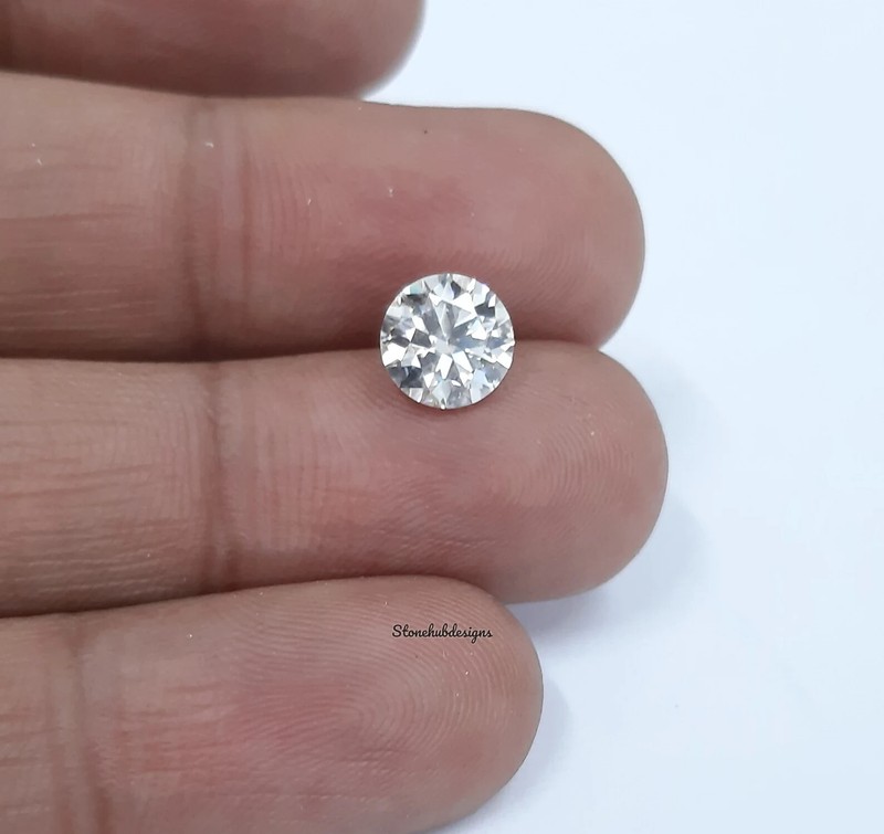 2 CT Natural White Diamond 1 Pcs Round Cut VVS1 D Grade Certified X3 gallery