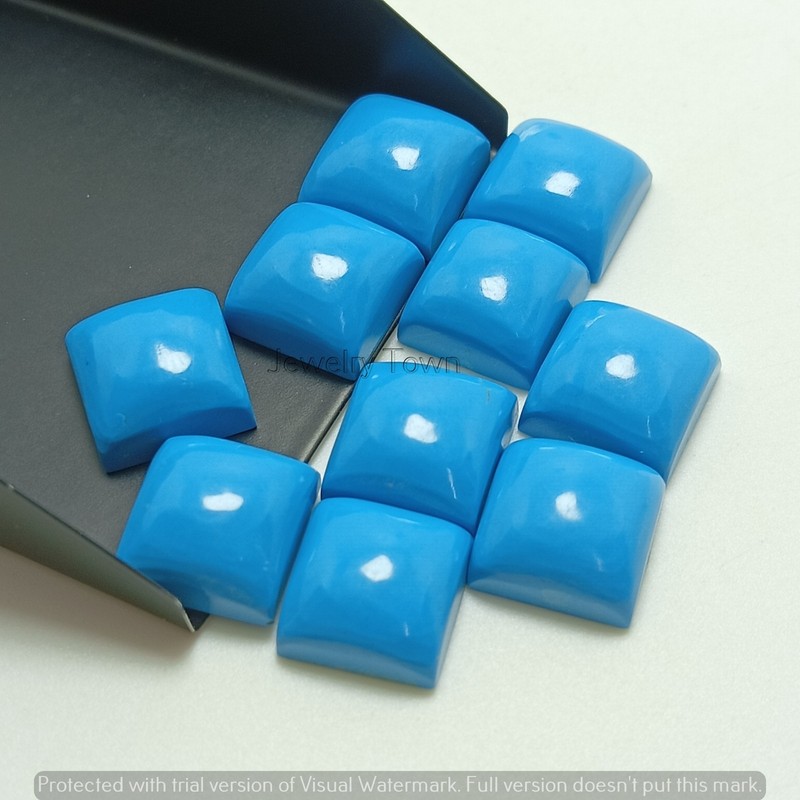 Sleeping beauty turquoise Square Shape calibrated gemstone 5mm-20mm