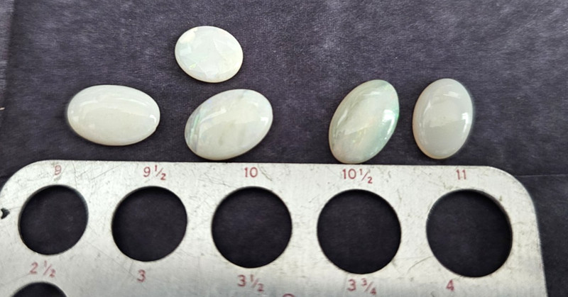 5 Large Cut OPAL Stones- Various Sizes- 12×8, 9×8, etc.