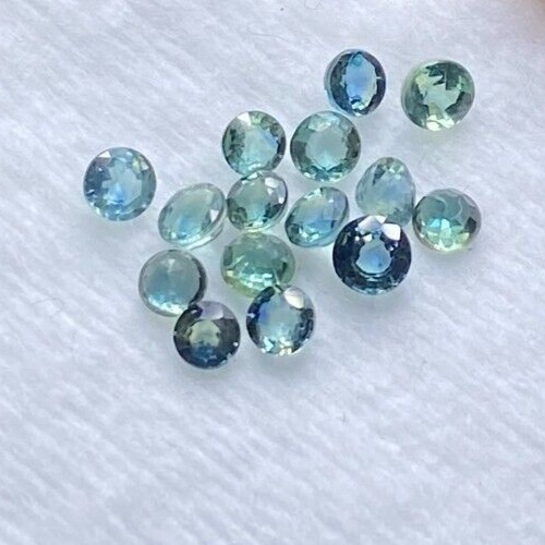 2.50 CTS, 15 PCS, UNTREATED, ROUND, AUSTRALIAN BLUE SAPPHIRE. 2.8 TO 3.3 MM, VVS