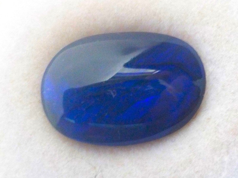 6.20cts Lightning Ridge Blue on Black Opal Cabochon *see video* gallery