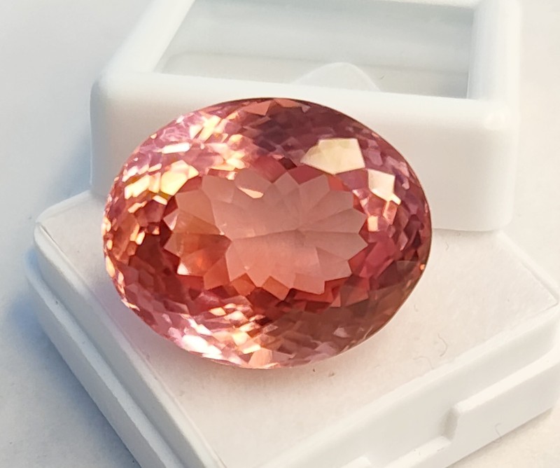 Padparadscha Sapphire Oval Cut 36-38 Ct Natural Loose Certified Gemstone RK064