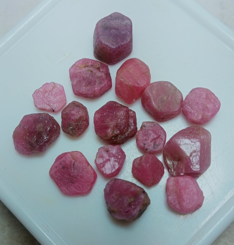 10 Pcs Ruby Rough Raw Stone Lot, Natural Ruby Rough, Good Quality Rough, 6to10mm gallery