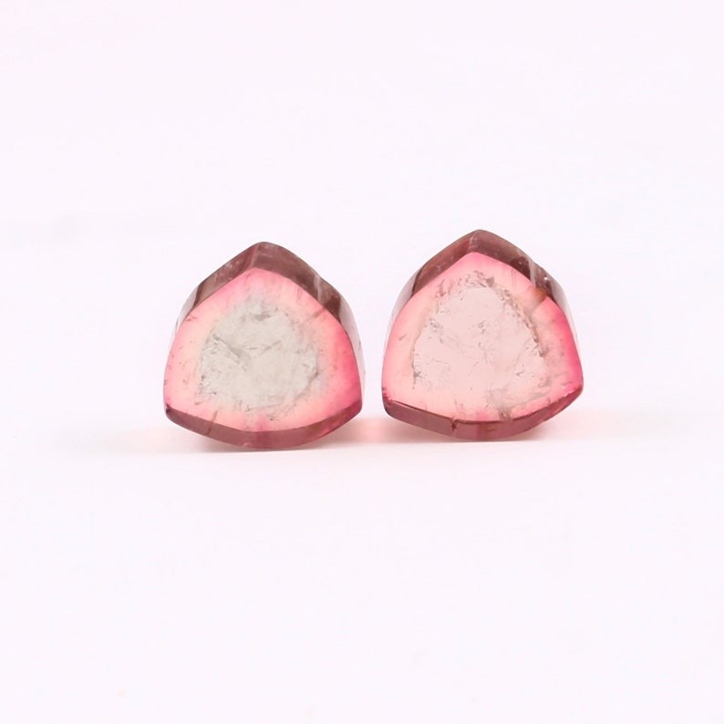 Loose Gemstone Natural Watermelon Tourmaline Smooth Polished Slices A352