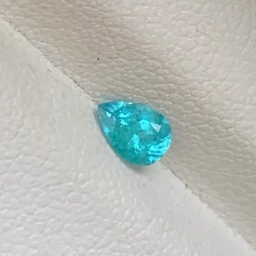 3.97 Ct Certified Natural Flawless Blue Paraiba Tourmaline Loose Pear Gemstone