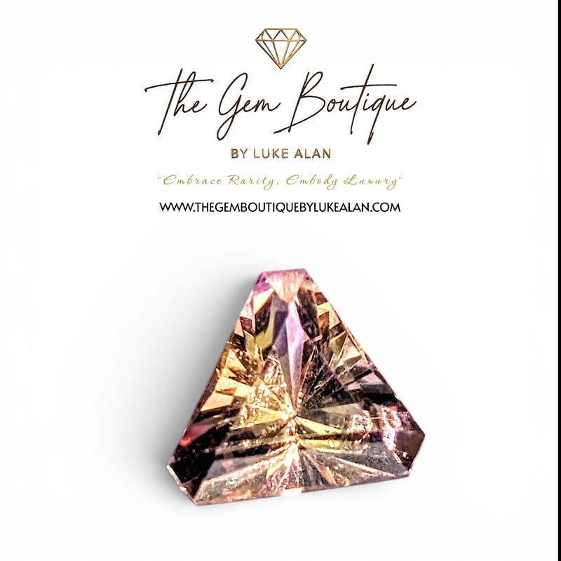 ​6.71ct Natural Bicolor Ametrine | Faceted Trillion Cut Gemstone | Untreated VVS gallery