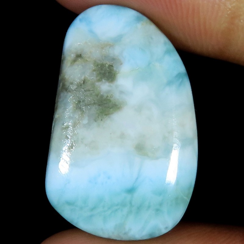 Natural Larimar Cabochon Dominican Republic Gemstone Jewelry 33.16 Ct 18x28x6 mm