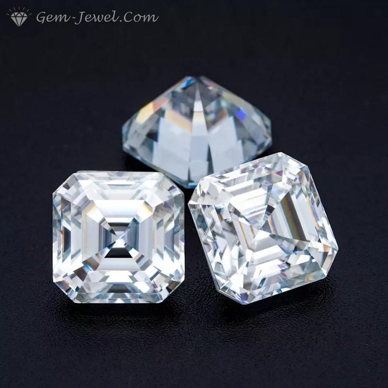 2x2 to 5.5x5.5 MM Colorless Ascher Cut Moissanite Loose Stone (0.04 to 1 Carat) gallery