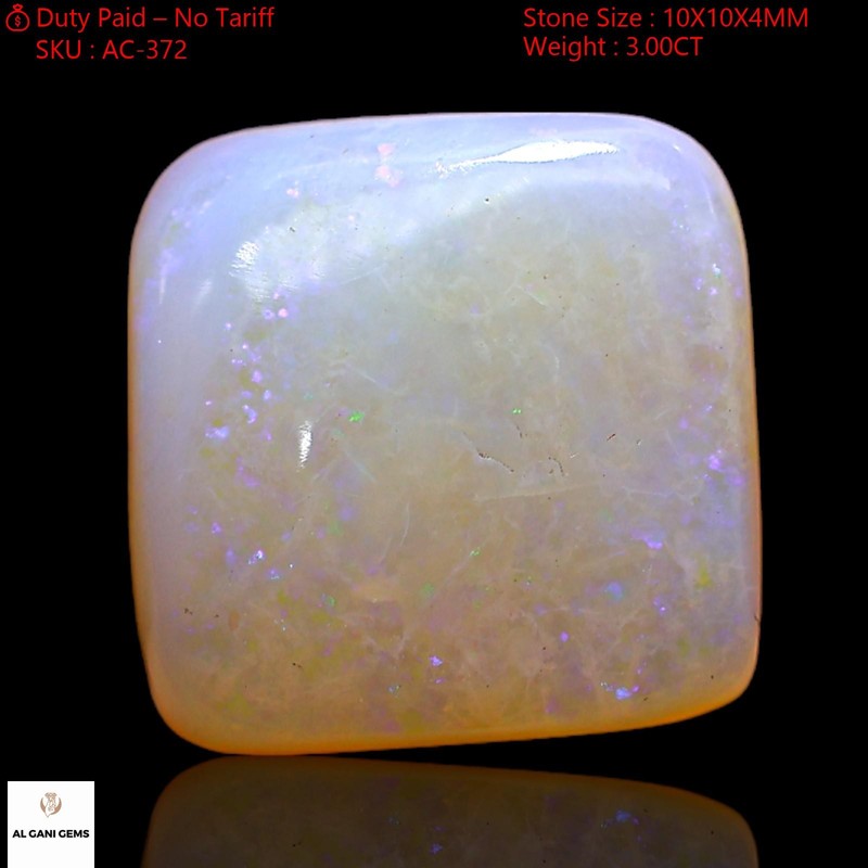 3.00 Cts Natural Square Fire Opal Ethical Cabochon Bracelet Making 10x10x4 mm