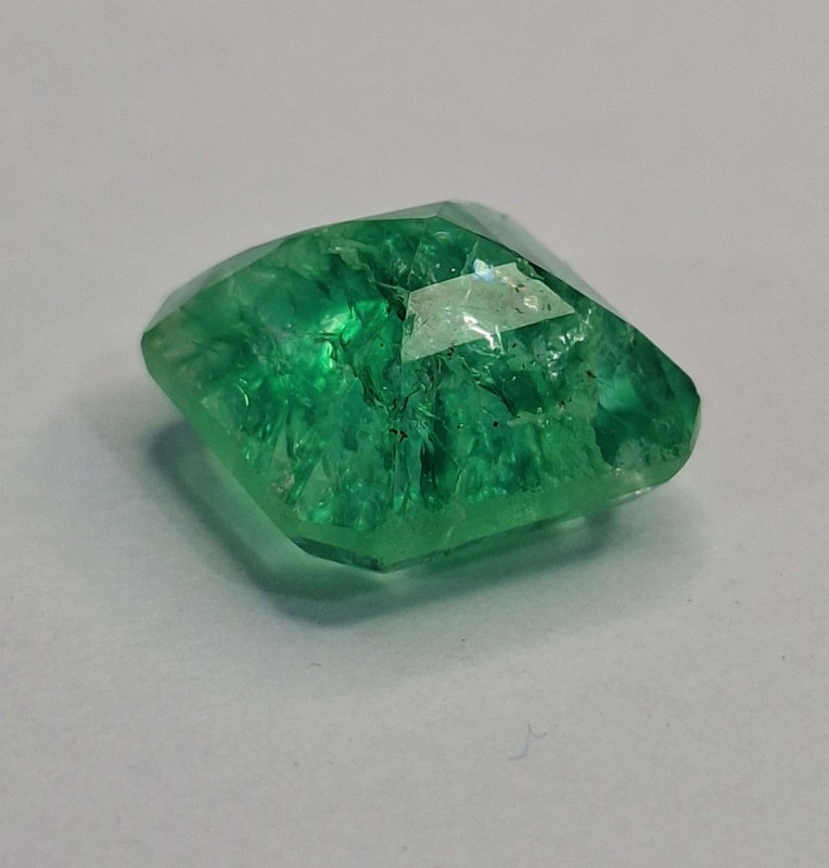 Light Green Colombian Emerald Asscher Cut 8-10 Ct Natural Loose Gemstone SB697 gallery