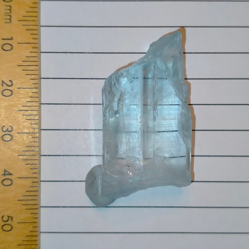 Beryl Aquamarine crystal natural clear large rough gemstone Aqua Shigar 73.1ct