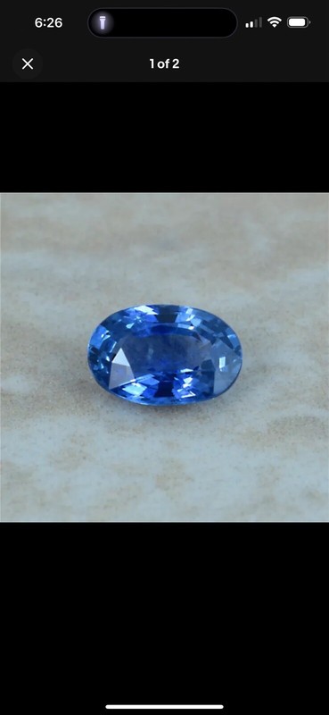 Natural 0.85ct Royal Blue Oval Sapphire U.S. Seller