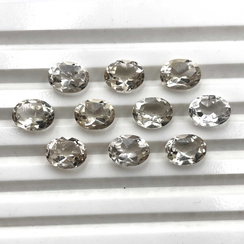 Natural Champagne Topaz Oval Cut Loose Gemstone Lot 14 Pcs 6.5*9-7*9 MM 30 CT
