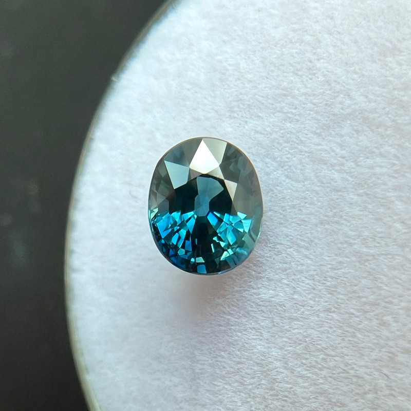 1.11ct GIA CERTIFIED Natural VIVID Blue Sapphire Oval Cut Gemstone 6.1x5.1mm gallery