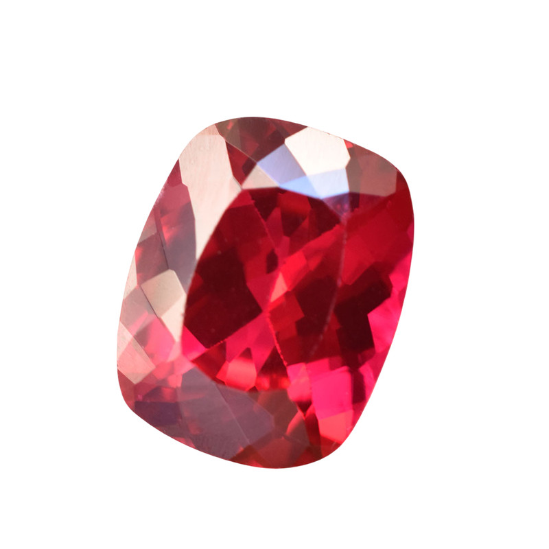 RARE 10 Ct Cushion Cut CERTIFIED Natural Red Ruby Loose Gemstone For Birthday