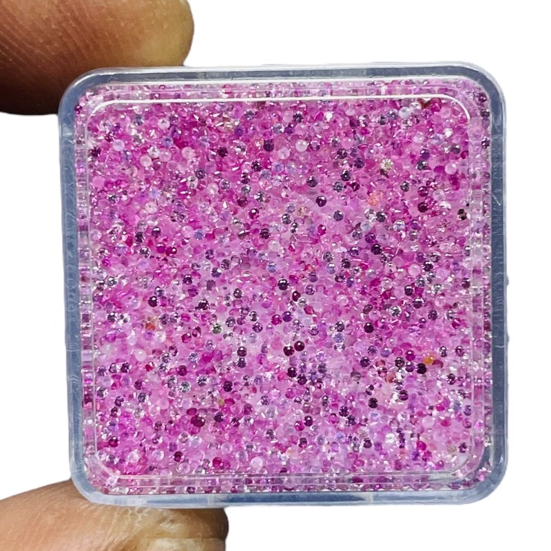 1000 Pcs Natural Pink Sapphire 0.7mm Round Cut Loose Gemstones Wholesale Lot