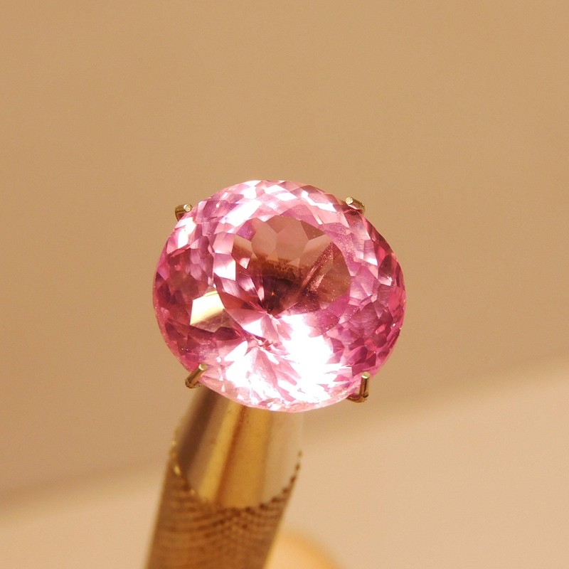 CERTIFIED Pink Sapphire Round 23 Ct Treated Natural Pendant Size Loose Gemstone gallery