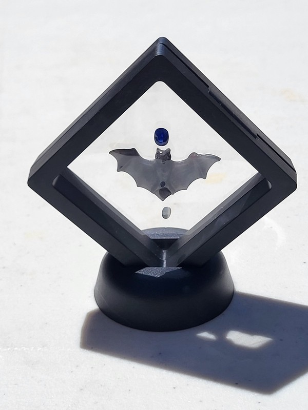 25 TCW Natural Sapphire Bat Carving 1.55 TCW Blue Sapphire .50 TCW Alexandrite gallery