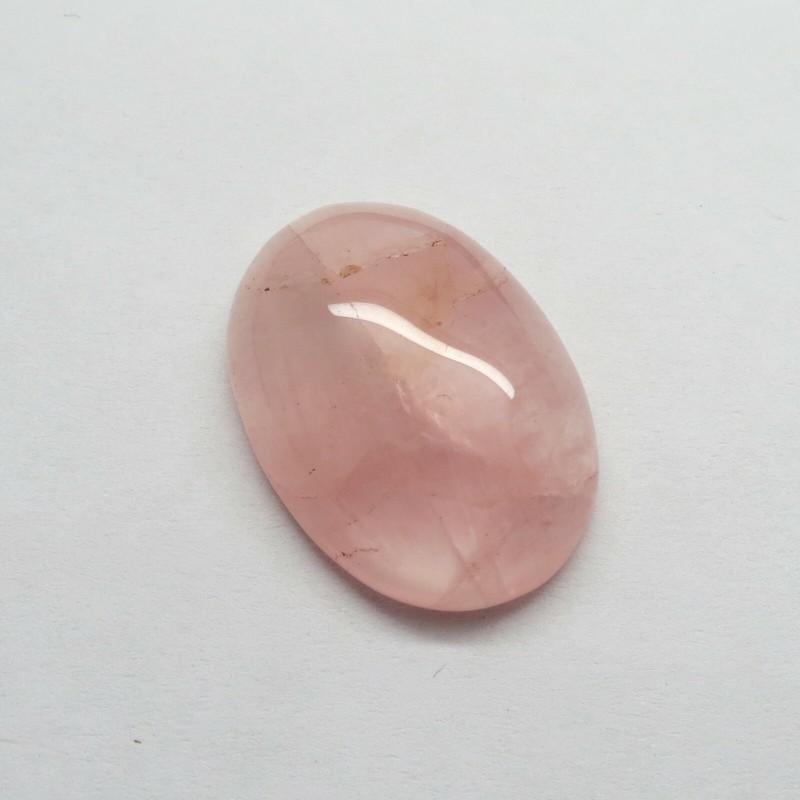 01 Natural Gemstone Rose Quartz Oval 39x29x11mm Cabochon 107 carats Loose Stone