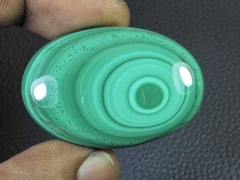 107Cts. Natural Green Malachite Oval Shape Cabochon Loose Gemstone 28X41X7MM