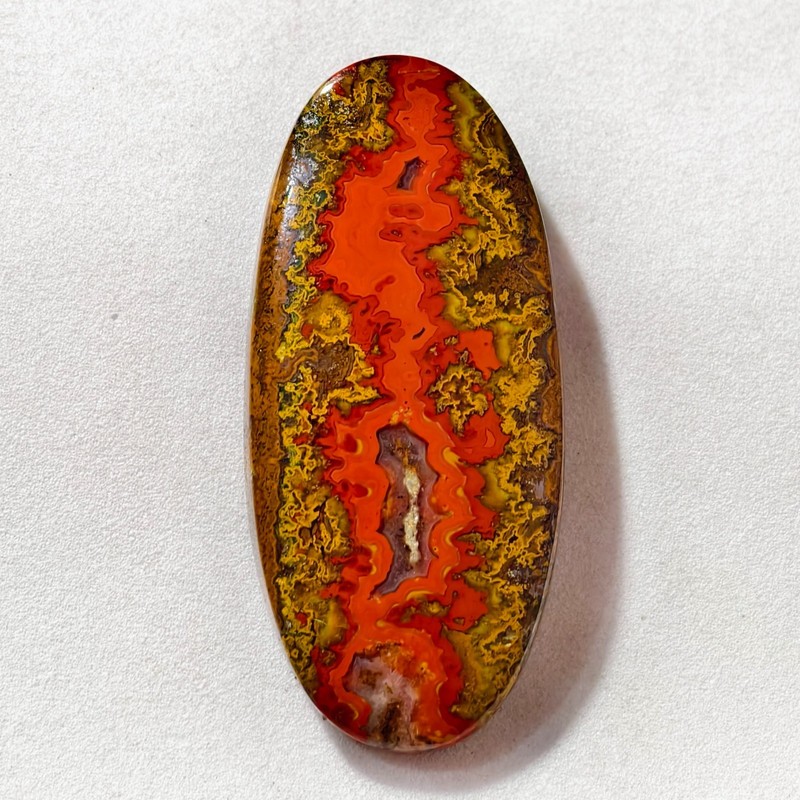80 Cts Natural Moroccan Seam Agate Cabochon Gemstone 49×22.8×7.8 MM