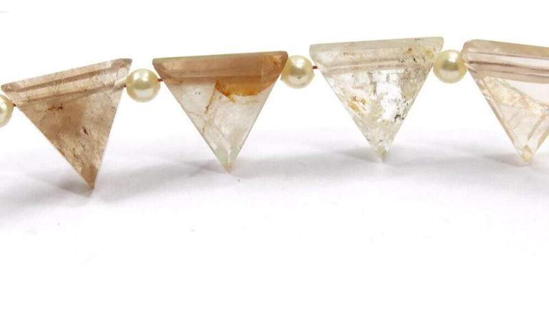 AAA Quality 11 Piece Natural Imperial Topaz Faceted Trillion Shape 11×11-14x14MM