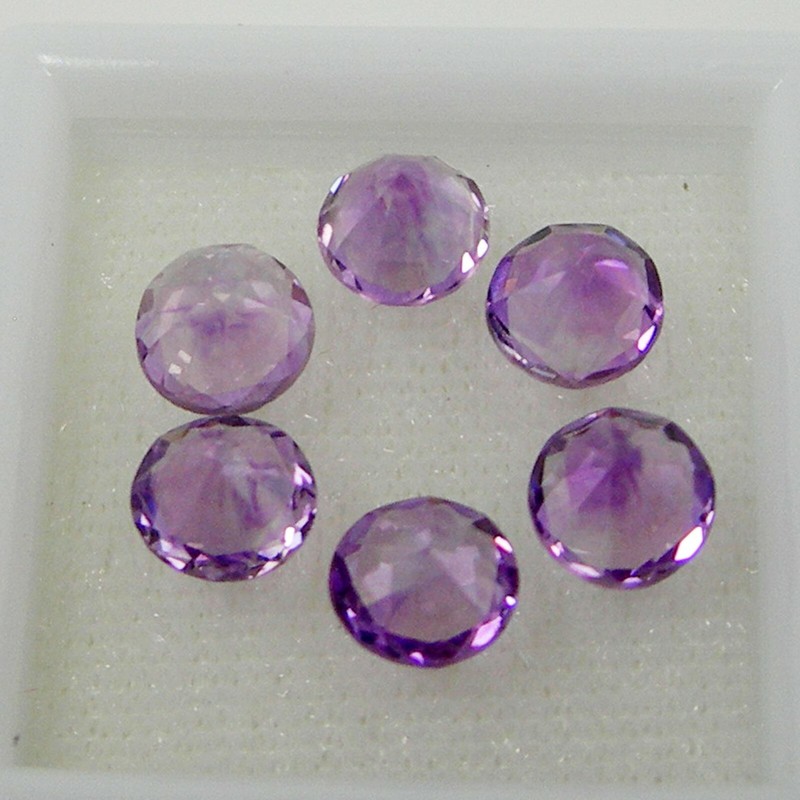 5.50 mm Round Natural Amethyst Loose Gemstone Light Violet Purple, 0.66 carat gallery