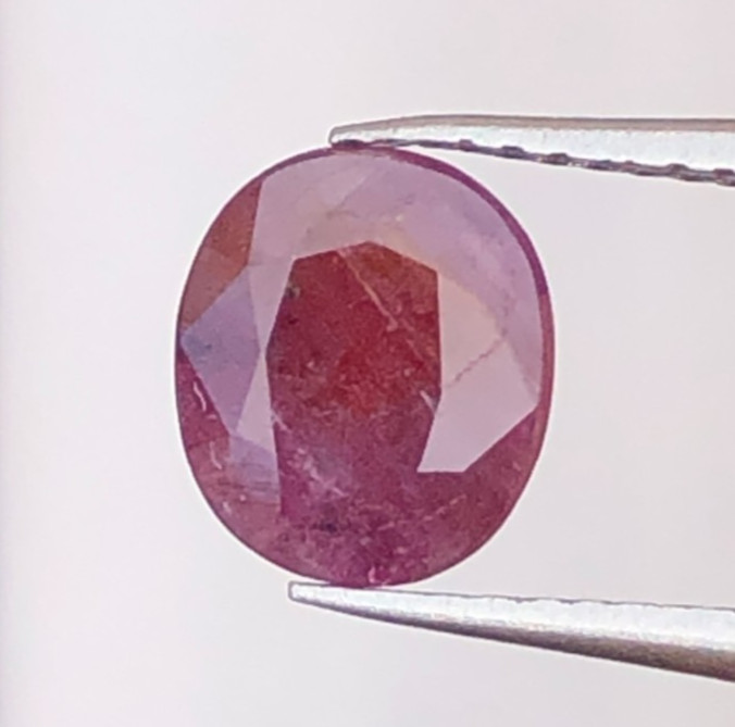 1.50 ct Natural Faceted Oval Cut Unheated Ruby Loose Gemstone Afghanistan 124