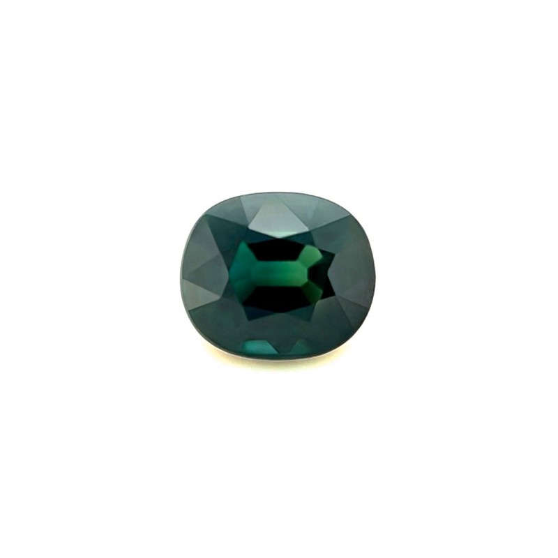 NATURAL 1.04ct DEEP Blue Green Sapphire Cushion UNHEATED Loose Gem 5.6×4.8mm VVS