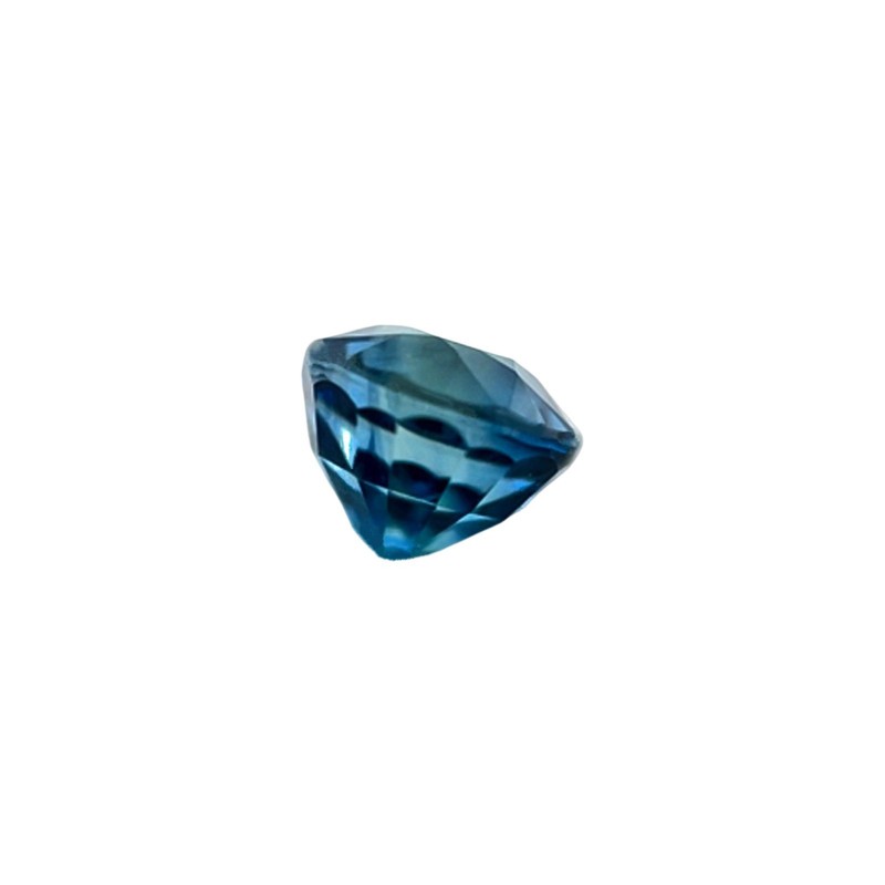 NATURAL 0.77ct VIVID Blue Green Sapphire Round Cut 4.8mm Loose Rare Gemstone gallery