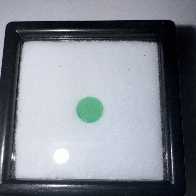 Natural Green Emerald Round Cut Loose Gemstone Colombia 1 Piece