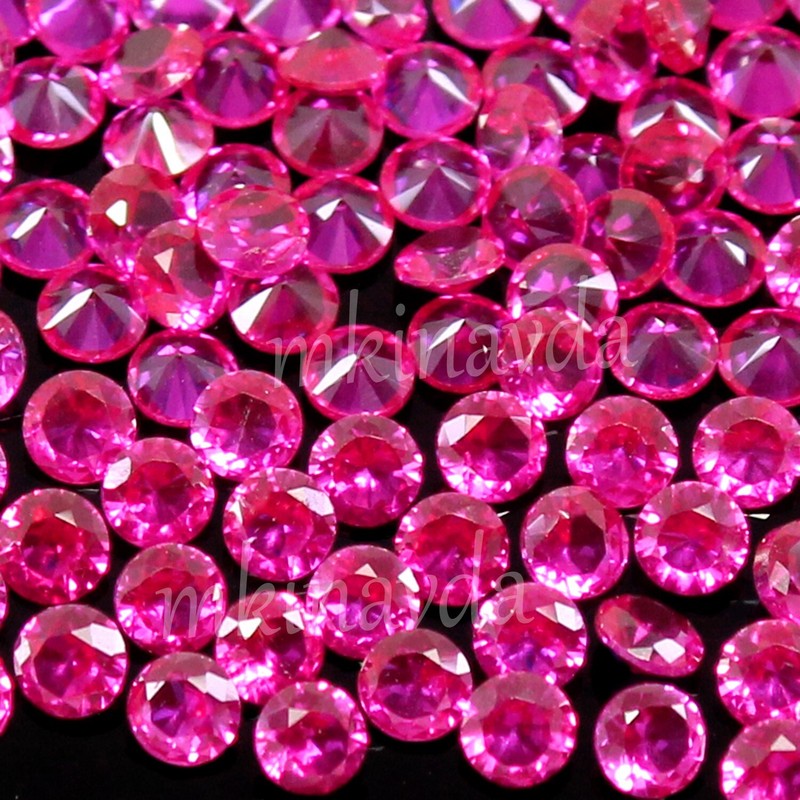 1000 Pcs Lot Natural Mogok Red Ruby Calibrated 1.40 MM Round Certified Gemstone gallery