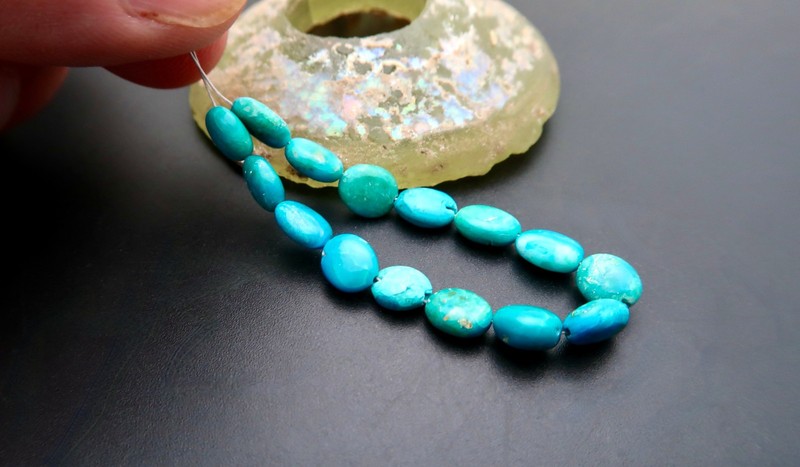 RARE ALL NEW CHILE BLUE OPAL BEADS - AAAA - NATURAL UNTREATED - CHILEAN gallery