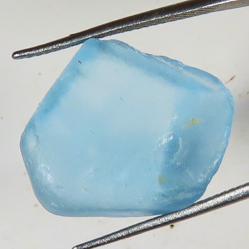 (15 X 19 X 05 MM SIZE) 17.40 Carat. NATURAL SKY BLUE TOPAZ ROUGH GEMSTONE gallery