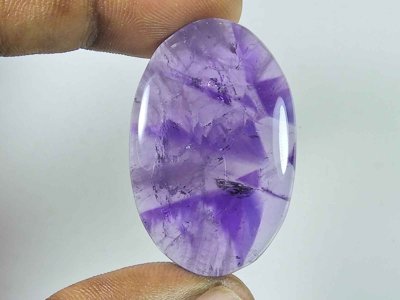 26X40MM Natural Purple Amethyst Oval Shape Cabochon Loose Gemstone 50Cts. h482