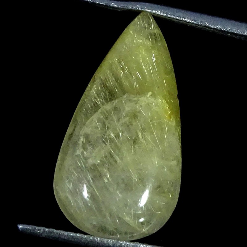 8.70Cts. 100% Natural Golden Rutile Quartz Pear Cabochon Loose Gemstone