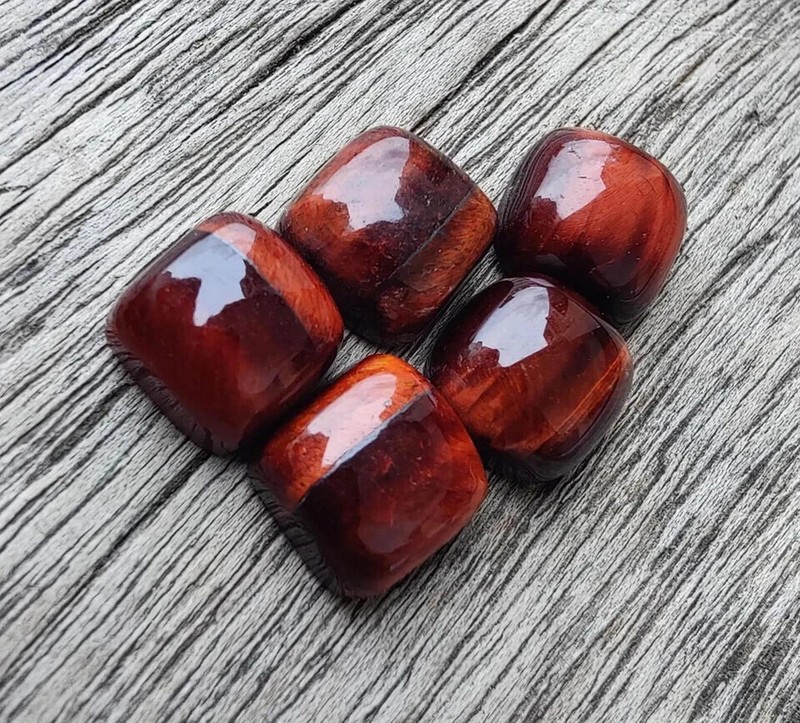 AAA+ Natural Top Quality Red Tiger Eye Cabochon Square Shape Loose Gemstone gallery