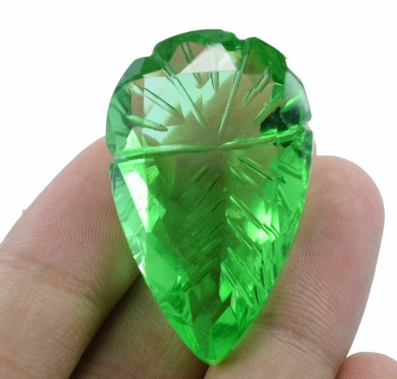 Pear Cut 72.35 Ct EGL Certified Moldavite Impact Tektite Loose Gemstone gallery