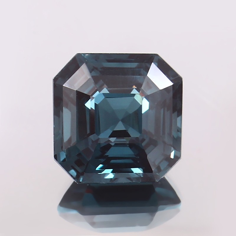 Ravishing 8×8 MM Natural Brazilian Blue Green Tourmaline Asscher Cut Gemstone
